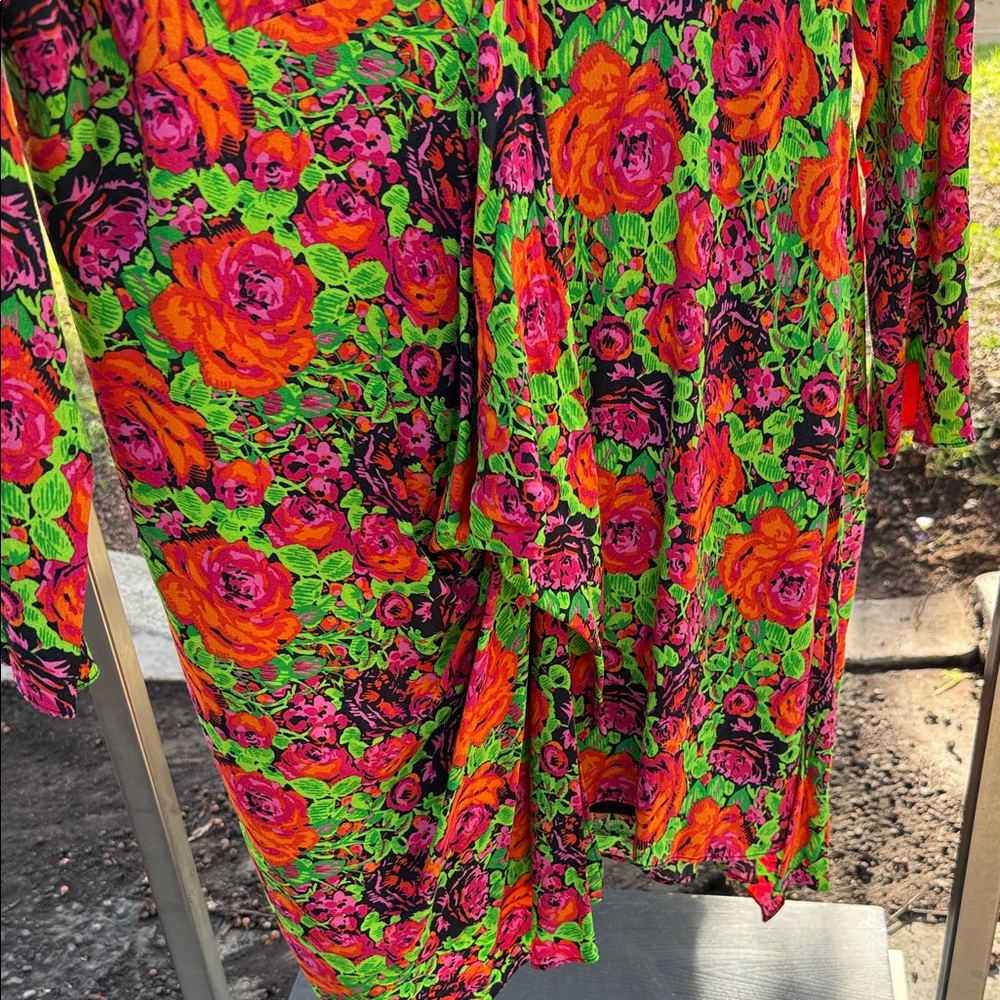 Zara Multicolor Floral Long Sleeve Dress - Picture 4 of 6